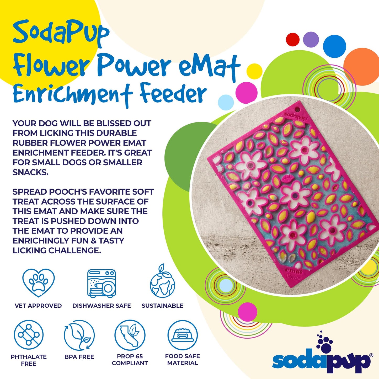 SodaPup Susan G. Komen Fundraiser Flower Power Design Emat - Small | Pink